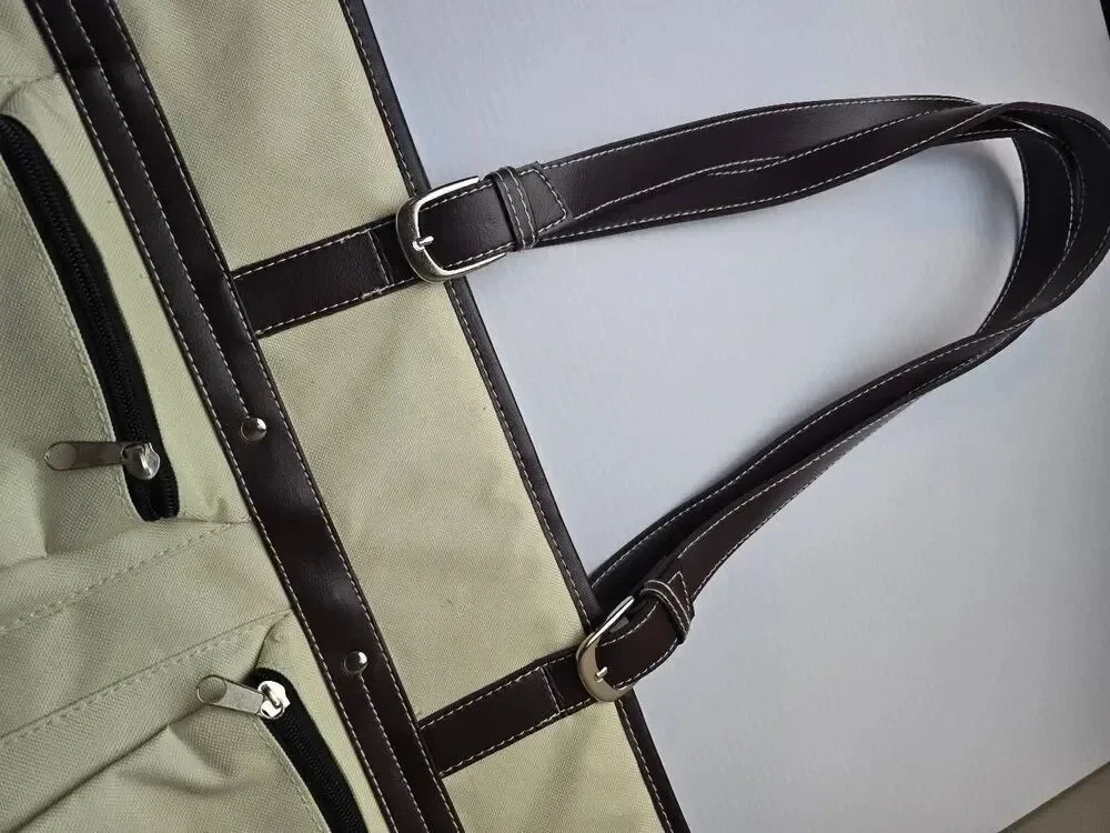 Laptop Bag Cream 3 piece set No Brand